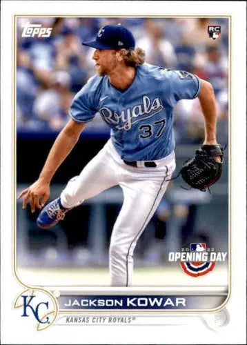 Jackson Kowar baseball card from 2022 Topps Opening Day with original gloss and NM-MT condition