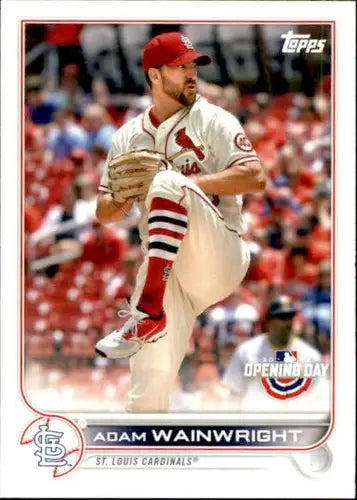 2022 Topps Opening Day Adam Wainwright baseball card with original gloss and sports cards