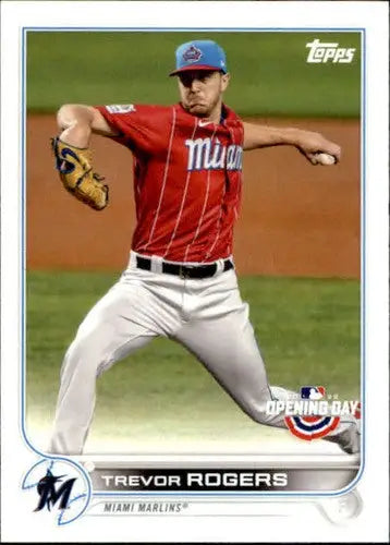 2022 Topps Opening Day #98 Trevor Rogers NM-MT Marlins - Baseball Card Single