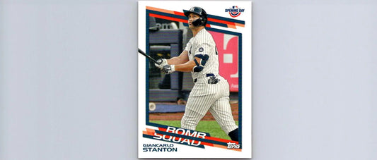 Giancarlo Stanton baseball card from 2022 Topps Opening Day Bomb Squad series