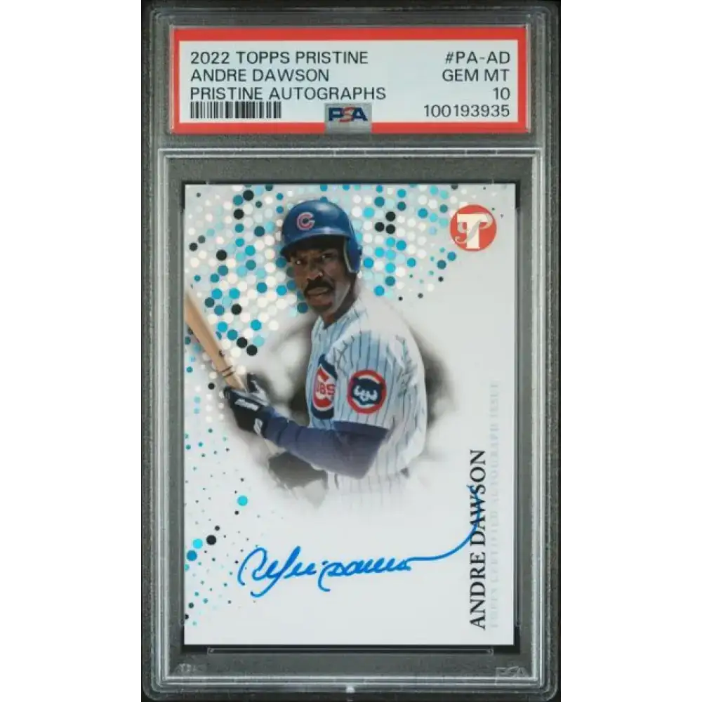 2022 Topps Pristine #PA-AD Andre Dawson PSA 10 GEM MINT Auto Chicago Cubs Baseball Card - Baseball Card Single