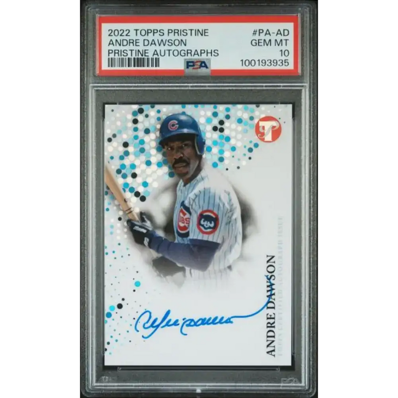 2022 Topps Pristine #PA-AD Andre Dawson PSA 10 GEM MINT Auto Chicago Cubs Baseball Card - Baseball Card Single