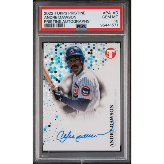 2022 Topps Pristine #PA-AD Andre Dawson PSA 10 GEM MINT Auto Chicago Cubs Baseball Card - Baseball Card Single