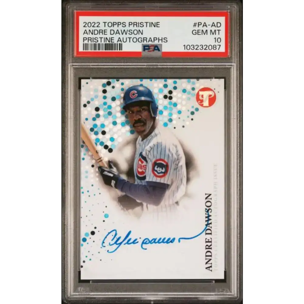 2022 Topps Pristine #PA-AD Andre Dawson PSA 10 GEM MINT Auto Chicago Cubs Baseball Card - Baseball Card Single