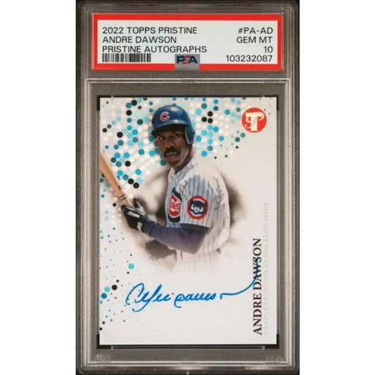 2022 Topps Pristine #PA-AD Andre Dawson PSA 10 GEM MINT Auto Chicago Cubs Baseball Card - Baseball Card Single