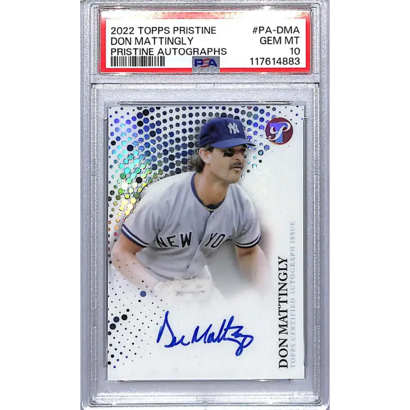 2022 Topps Pristine #PA-DMA Don Mattingly PSA 10 GEM MINT Auto New York Yankees - Baseball Card Single