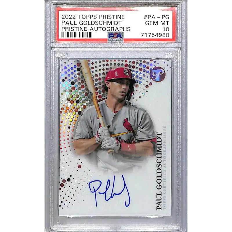 2022 Topps Pristine #PA-PG Paul Goldschmidt PSA 10 GEM MINT Auto St. Louis Cardinals - Baseball Card Single