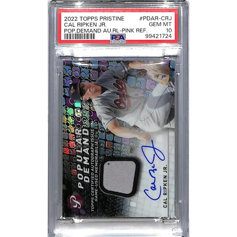 2022 Topps Pristine Popular Demand #PDAR-CRJ Cal Ripken Jr. NM-MT Auto 12/15 Baltimore Orioles - Baseball Card Single