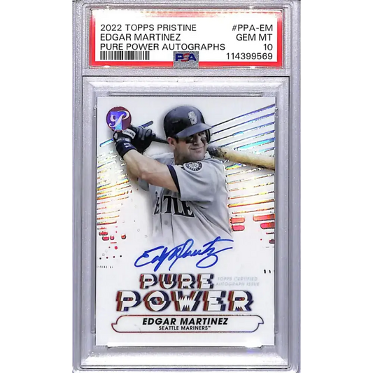 2022 Topps Pristine Pure Power #PPA-EM Edgar Martinez PSA 10 GEM MINT Auto Seattle Mariners - Baseball Card Single