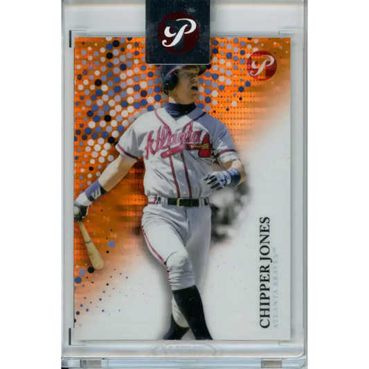 2022 Topps Pristine Refractor Orange #165 Chipper Jones NM-MT 15/25 Atlanta Braves Baseball Card - Baseball Card Single