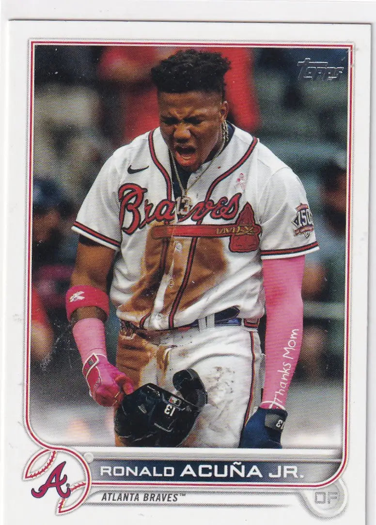 2022 TOPPS SERIES ONE #200 RONALD ACUNA JR- ATLANTA BRAVES - Baseball Card Single