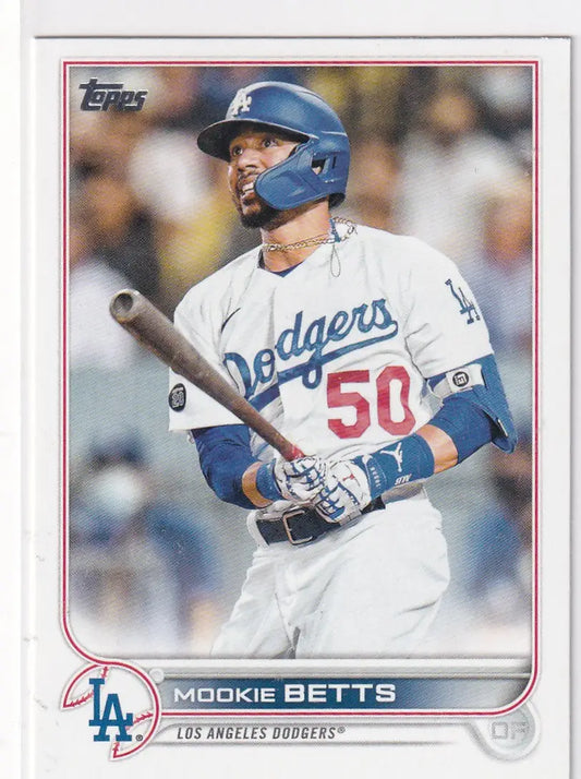 2022 TOPPS SERIES ONE #50 MOOKIE BETTS- LOS ANGELES DODGERS - Baseball Card Single