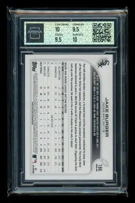 2022 Topps Series One Jake Burger #186 RC Baseball Arena Club 10