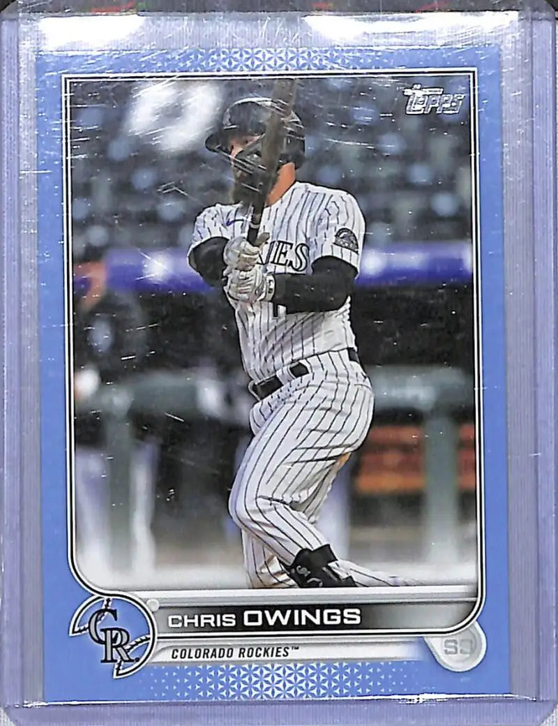 2022 Topps Sky Blue #462 Chris Owings NM-MT 46/50 Colorado Rockies