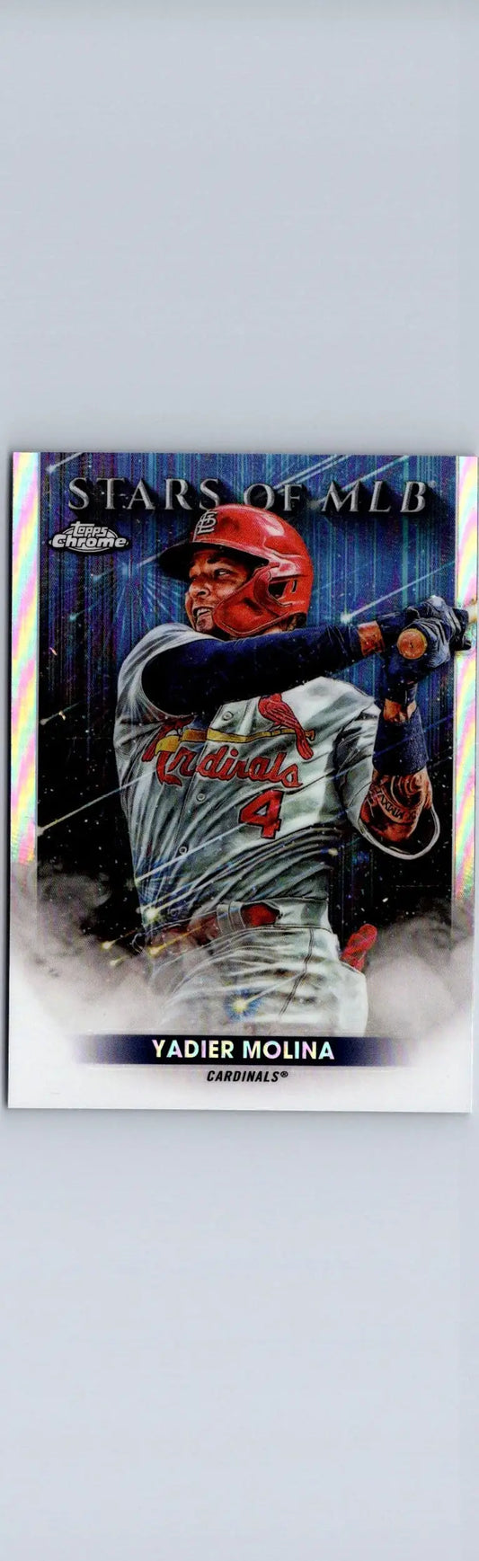 Yadier Molina baseball card from 2022 Topps Stars of MLB Chrome set