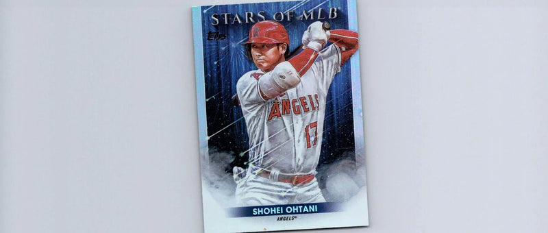 Shohei Ohtani baseball card from 2022 Topps Shohei Ohtani Stars of MLB Chrome
