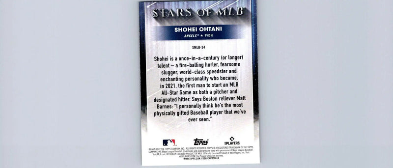 Shohei Ohtani baseball card from 2022 Topps Stars of MLB Chrome collection
