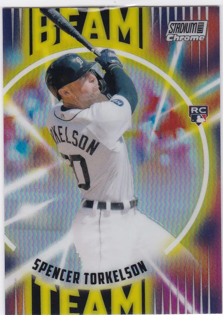 Baseball trading card of Spencer Torkelson RC Beam Team Detroit from Topps Stadium Club