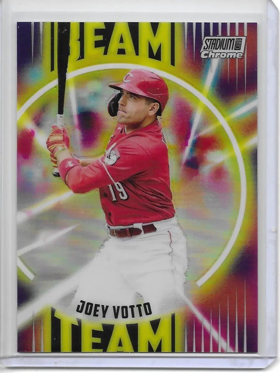 2022 Topps Stadium Club Chome Joey Votto Beam Team & Trophy Hunters Lot. 355,59 - Baseball Card Single