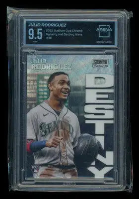 2022 Topps Stadium Club Dynasty and Destiny Wave Julio Rodriguez #3B RC AC 9.5 - Baseball Card Single