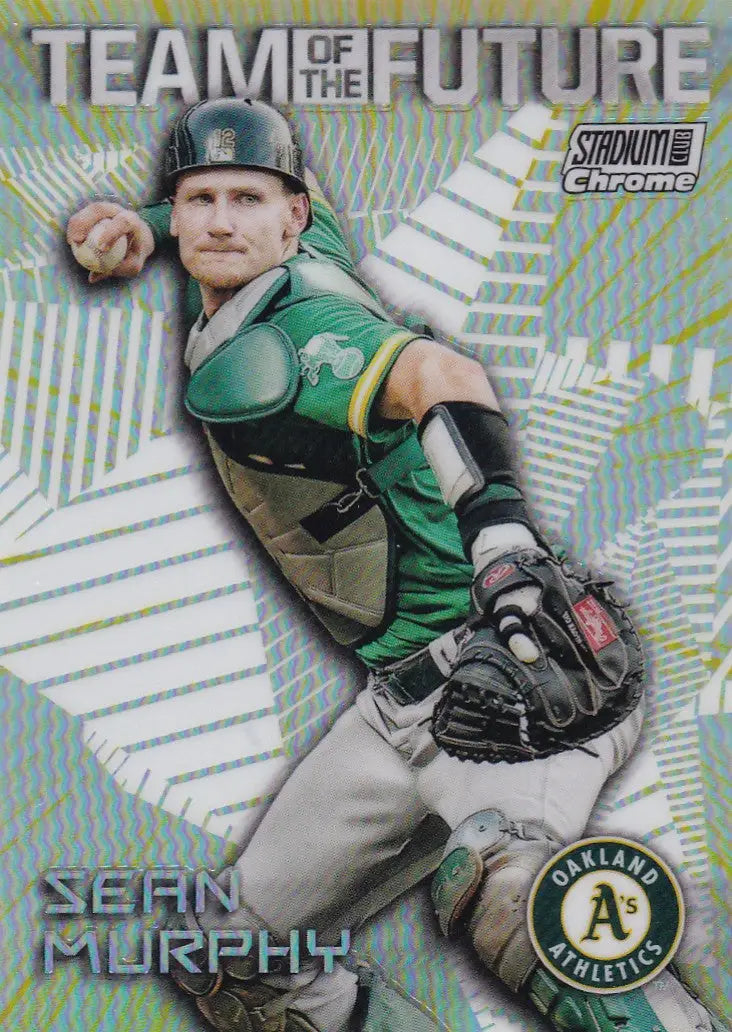 2022 TOPPS STADIUM CLUB #TOF-1 SEAN MURPHY TEAM OF FUTURE REFRACTOR- OAKLAND ATHLEITCS - Baseball Card Single