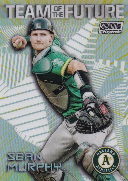 2022 TOPPS STADIUM CLUB #TOF-1 SEAN MURPHY TEAM OF FUTURE REFRACTOR- OAKLAND ATHLEITCS - Baseball Card Single
