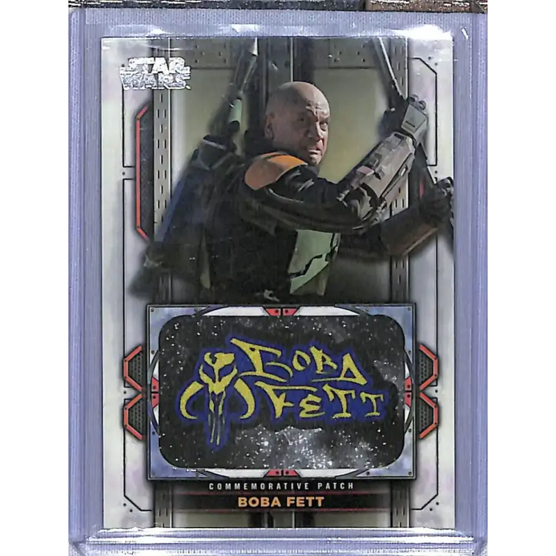 2022 Topps Star Wars: The Book of Boba Fett Commemorative Patch #MP-4 Boba Fett NM-MT NonSport Card - Star Wars Card