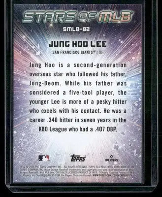 2022 Topps Stars of MLB Jung Hoo Lee #SMLB-82 RC Baseball - Baseball Card Single