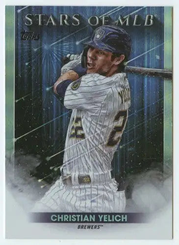 Christian Yelich baseball card from 2022 Topps Stars of MLB with original gloss