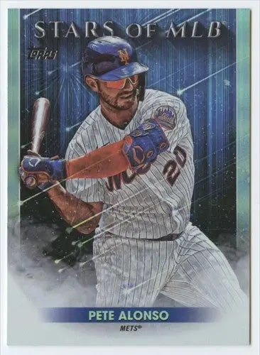 Original gloss Pete Alonso baseball card from 2022 Topps Stars of MLB series