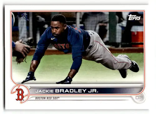 Jackie Bradley Jr baseball card from 2022 Topps Team Sets Boston Red Sox original gloss