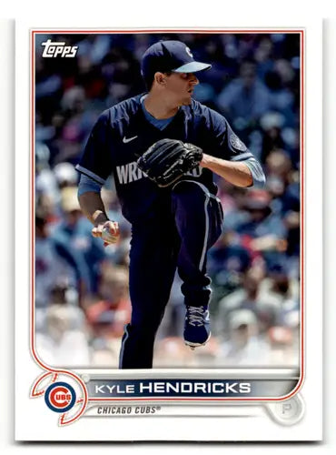 Kyle Hendricks baseball card from 2022 Topps Team Sets Chicago Cubs collection