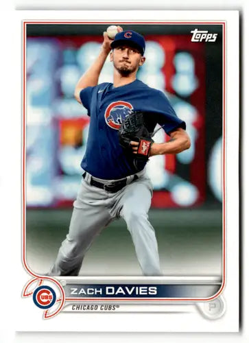 Zach Davies baseball card from 2022 Topps Team Sets Chicago Cubs series