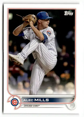 Alec Mills baseball card from 2022 Topps Team Sets Chicago Cubs near mint condition