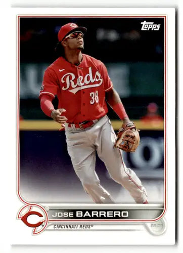 2022 Topps Team Sets Cincinnati Reds baseball card featuring Jose Barrero NM original gloss