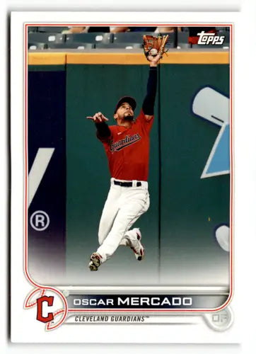 Baseball card from 2022 Topps Team Sets Cleveland Guardians Oscar Mercado NM-MT