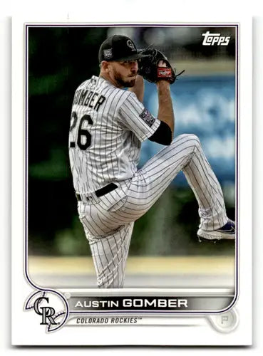 Austin Gomber baseball card from 2022 Topps Team Sets Colorado Rockies collection
