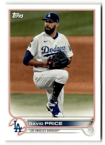David Price baseball card from 2022 Topps Team Sets Los Angeles Dodgers series