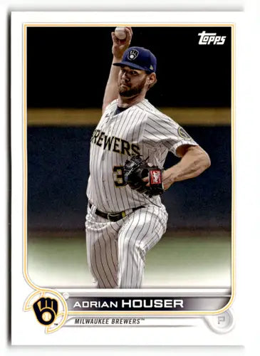 Adrian Houser baseball card in 2022 Topps team sets Milwaukee Brewers NM-MT