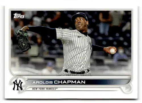 Aroldis Chapman baseball card from 2022 Topps Team Sets New York Yankees team sets