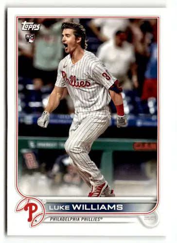 Original gloss 2022 Topps Team Sets Philadelphia Phillies Luke Williams baseball card