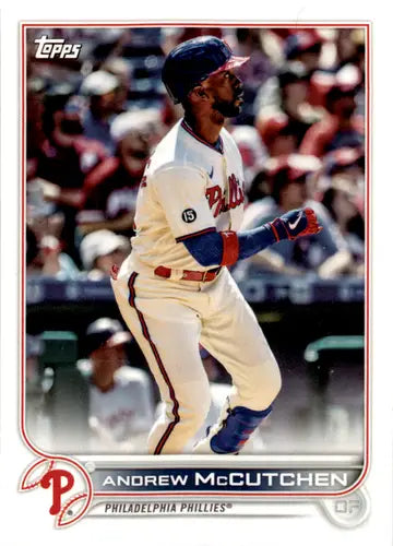 Andrew McCutchen baseball card from 2022 Topps Team Sets Philadelphia Phillies