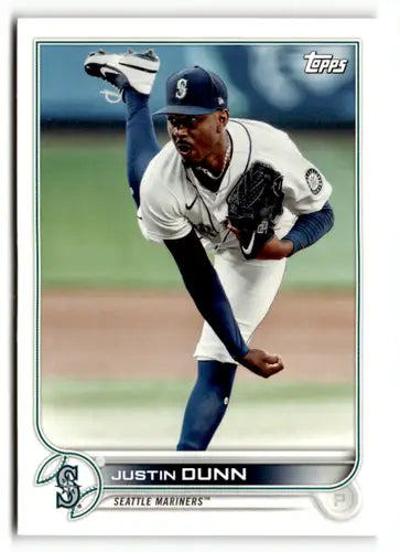 Justin Dunn baseball card from 2022 Topps Team Sets Seattle Mariners team sets Seattle Mariners