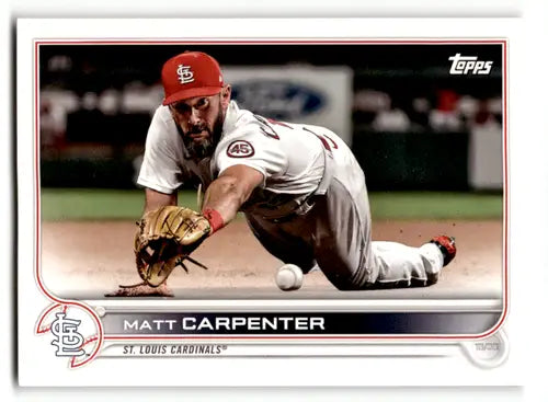 Original gloss Matt Carpenter baseball card from 2022 Topps Team Sets Louis Cardinals
