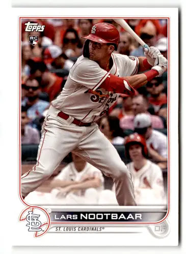 Lars Nootbaar baseball card from 2022 Topps Team Sets with original gloss for St. Louis Cardinals