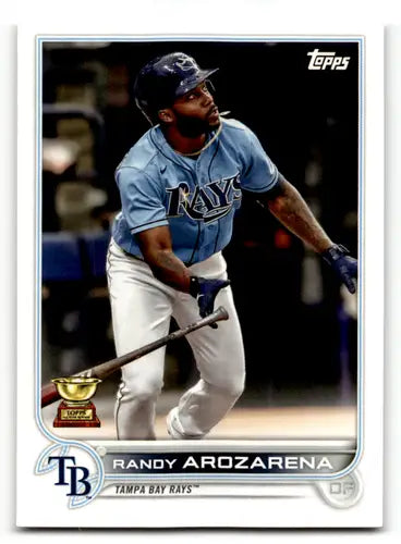 Baseball trading card from 2022 Topps Team Sets Tampa Bay Rays featuring Randy Arozarena