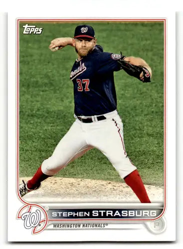 2022 Topps Team Sets Washington Nationals #WAS-4 Stephen Strasburg NM-M ID:46236 - Baseball Card Single