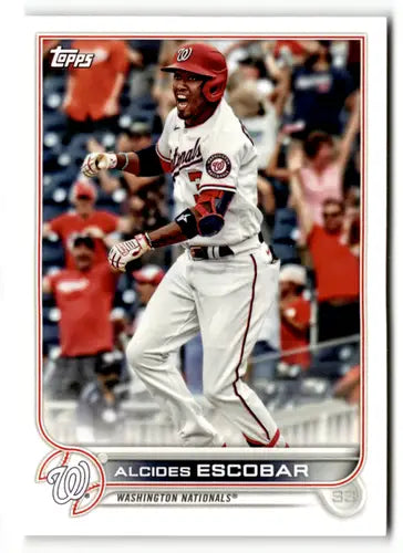 Alcides Escobar baseball card from 2022 Topps Team Sets Washington Nationals series