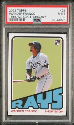 2022 Topps Throwback Thursday #26 Wander Franco Throwback Thursday PSA 9 - Baseball Card Single