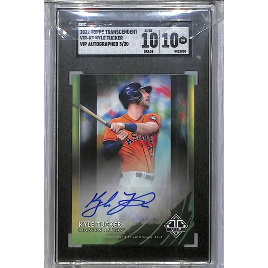 2022 Topps Transcendent VIP #VIP-KT Kyle Tucker SGC 10 Gem Auto 3/20 Houston Astros - Baseball Card Single